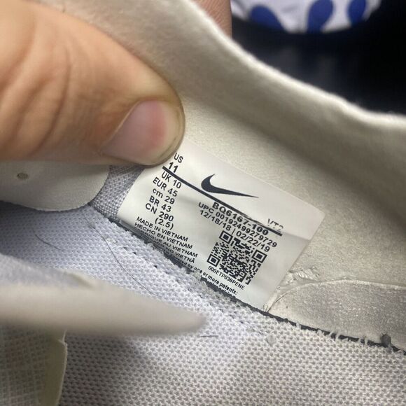 Nike React Element 55 Running Shoes White/ Royal Blue Sneakers SZ 11 BQ6167-100 - Picture 9 of 11